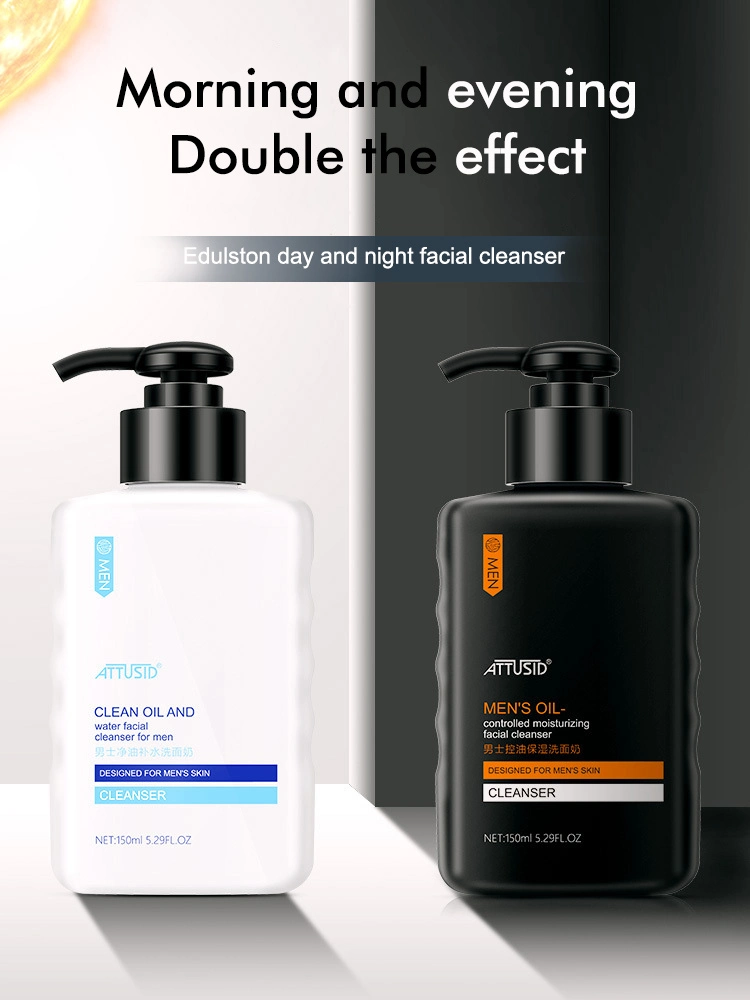 Private Label Men Skin Care Product Day and Night Deep Cleansing Men Facial Wash Oil Control Foaming Face Cleanser for Men