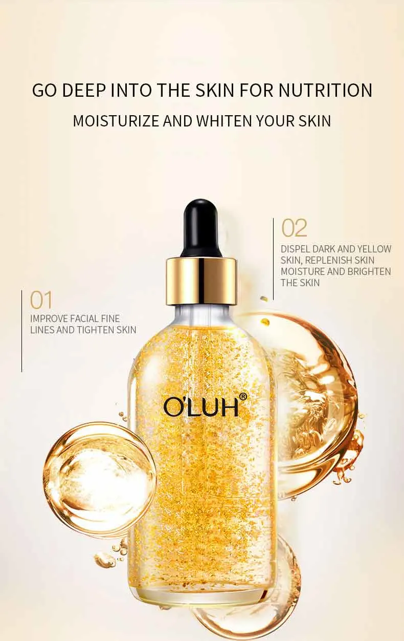 Newest Sale Moisturizing Whitening Skin Care Lotion Anti Aging Collagen 24K Gold Face Serum