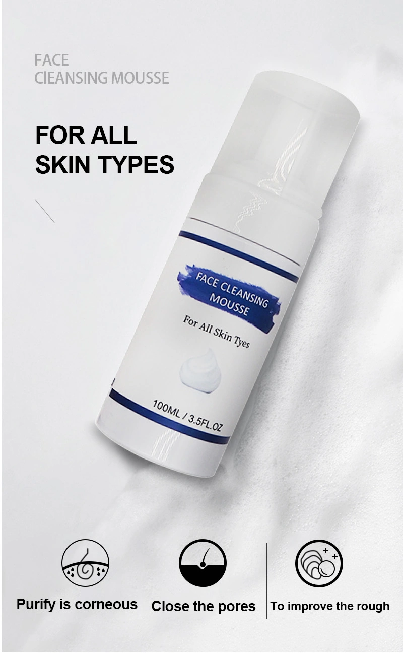 Aixin OEM 100ml Private Label Face Clean Whitening Gentle Amino Acid Facial Cleanser Mousse Bubble Cleanser